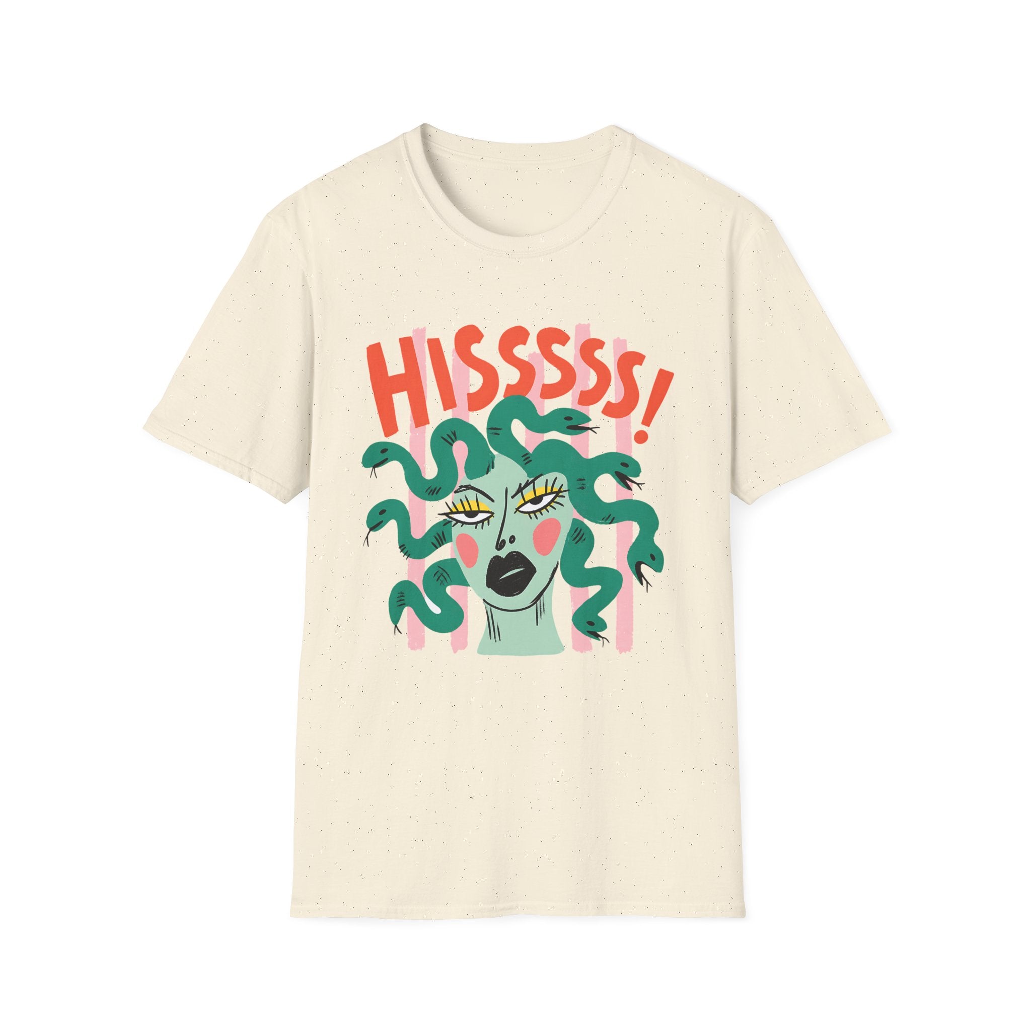 Striped Medusa Gazing T-Shirt