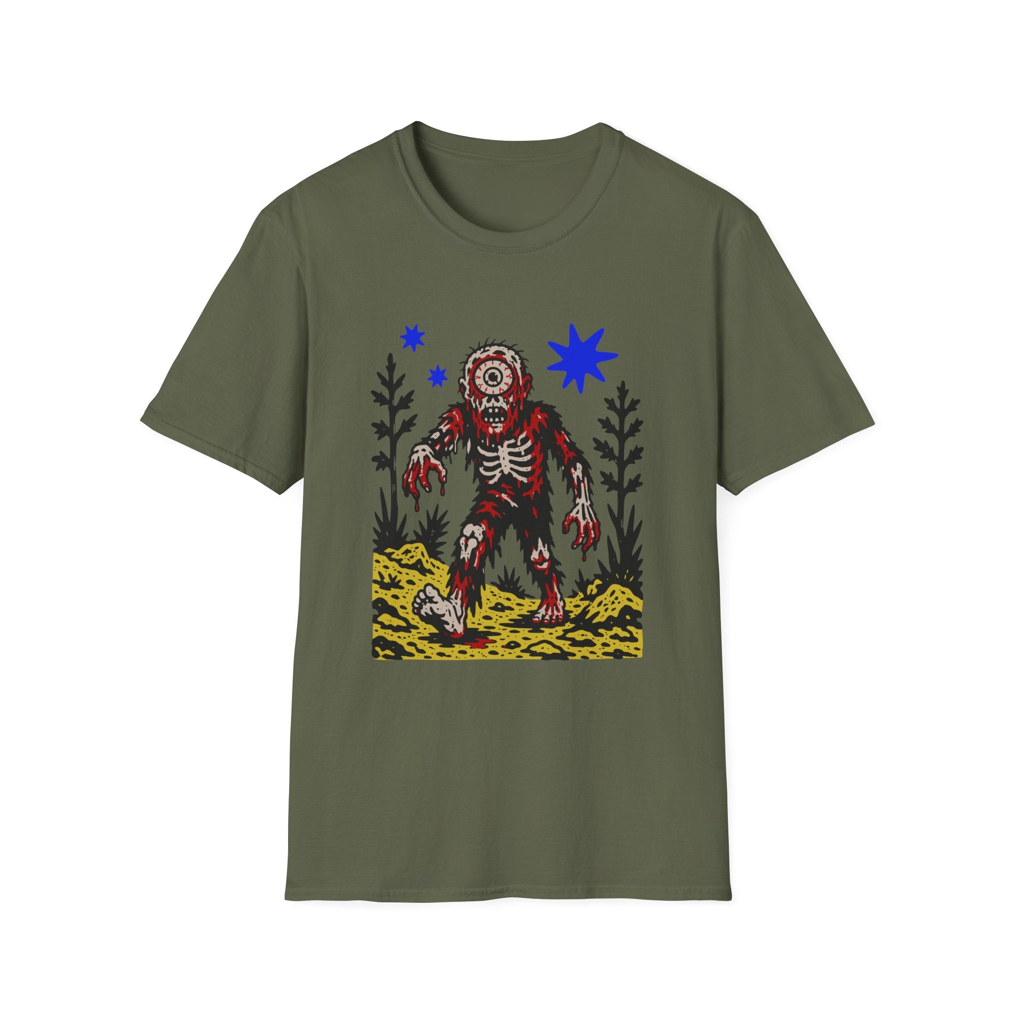 Linocut Cy-Zombie T-Shirt