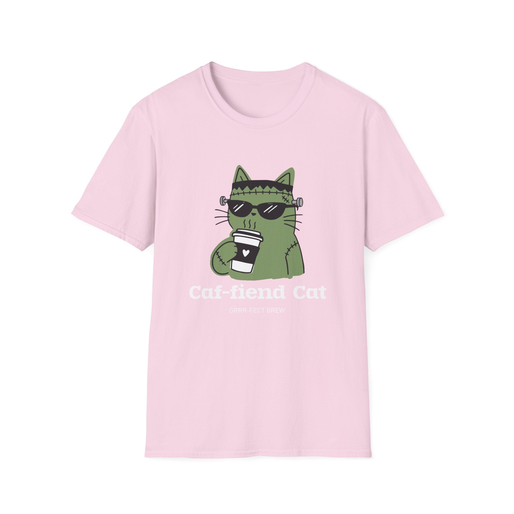 Caf-fiend Cat Frank T-Shirt