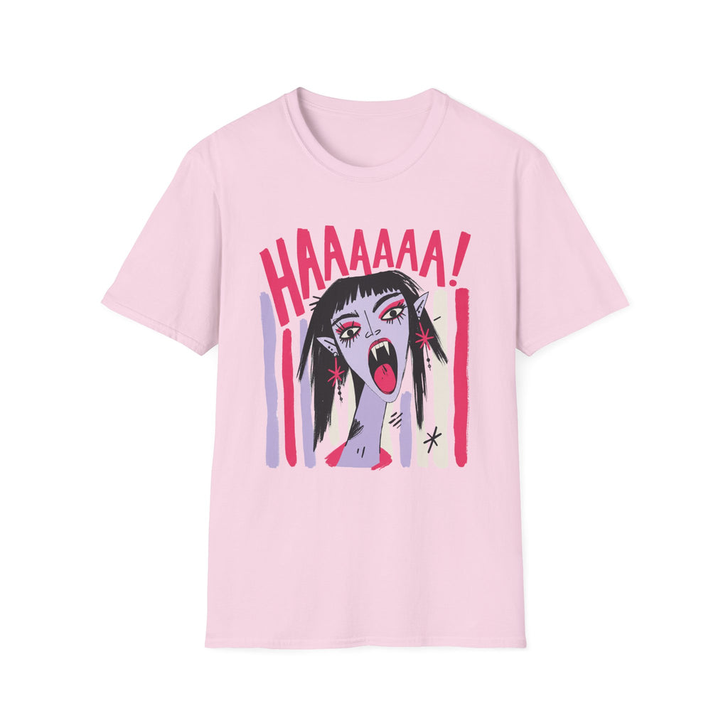 Striped Vampiress Screaming T-Shirt
