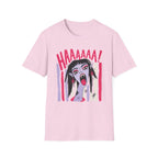 Striped Vampiress Screaming T-Shirt