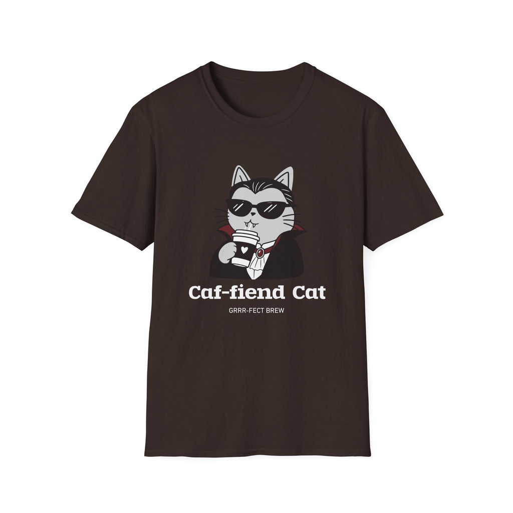 Caf-fiend Cat Drac T-Shirt