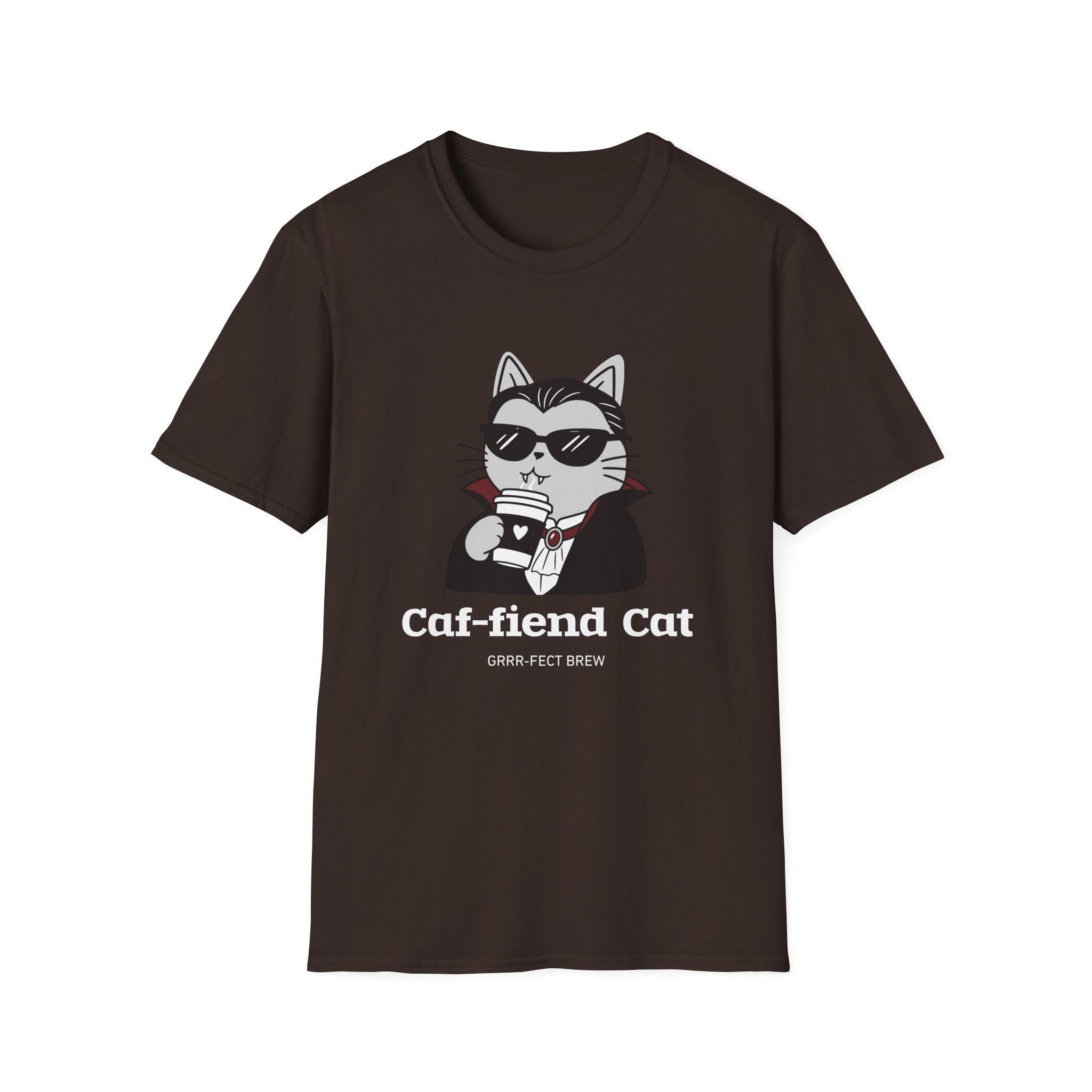 Caf-fiend Cat Drac T-Shirt