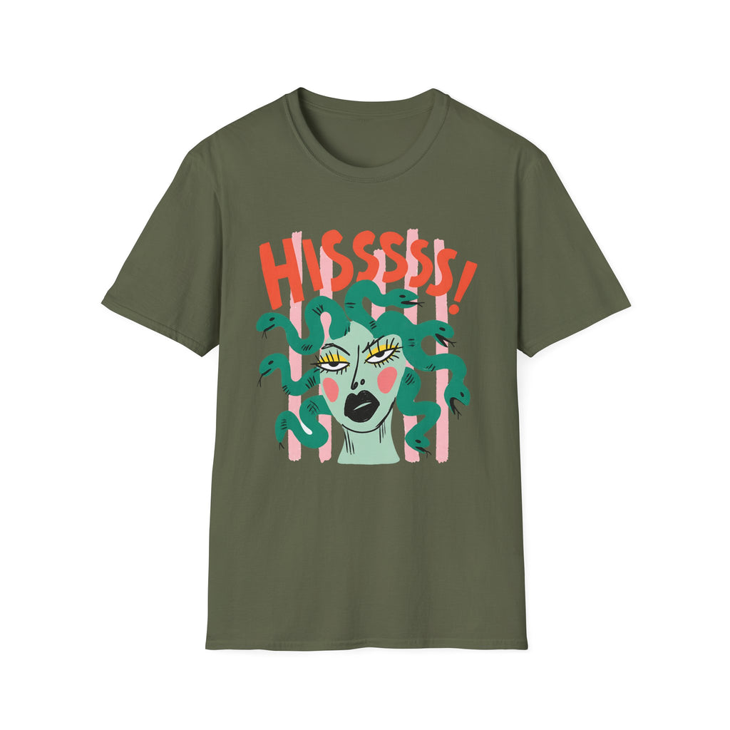 Striped Medusa Gazing T-Shirt