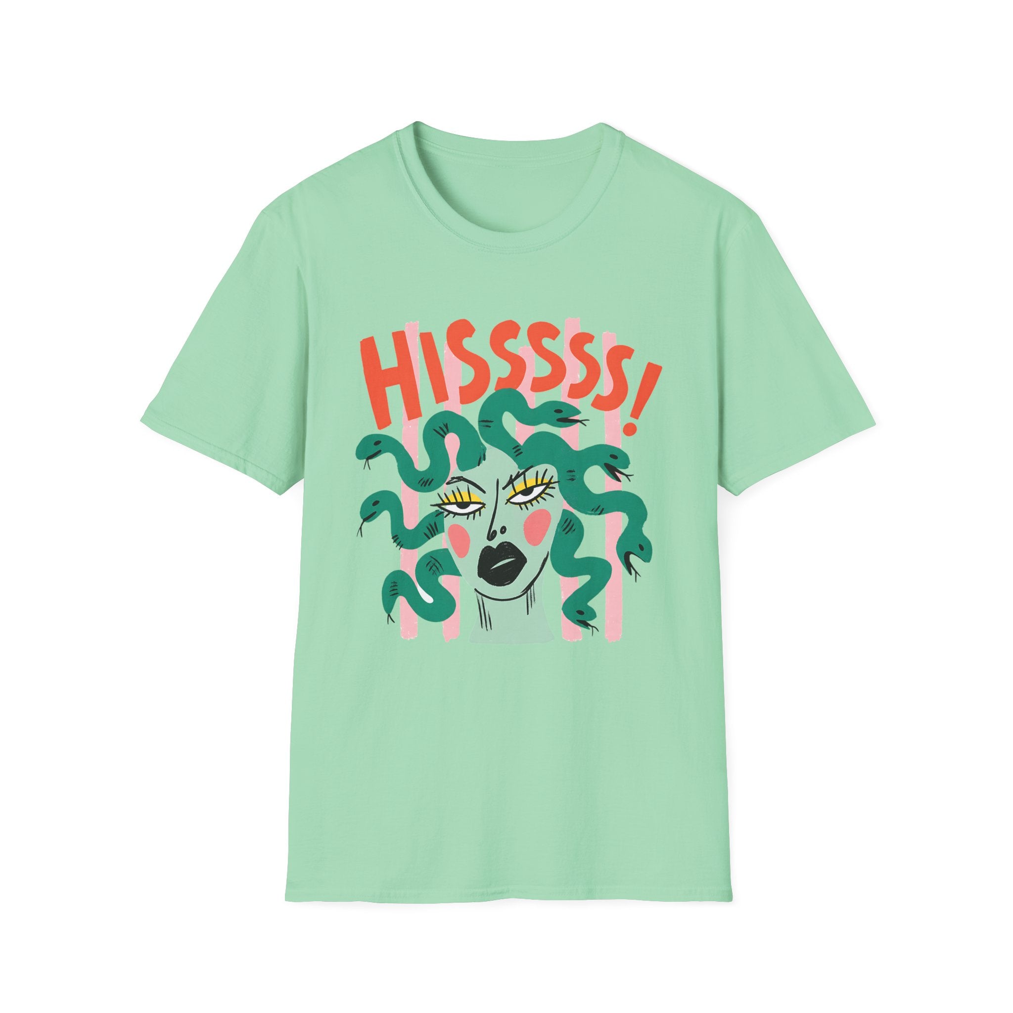 Striped Medusa Gazing T-Shirt