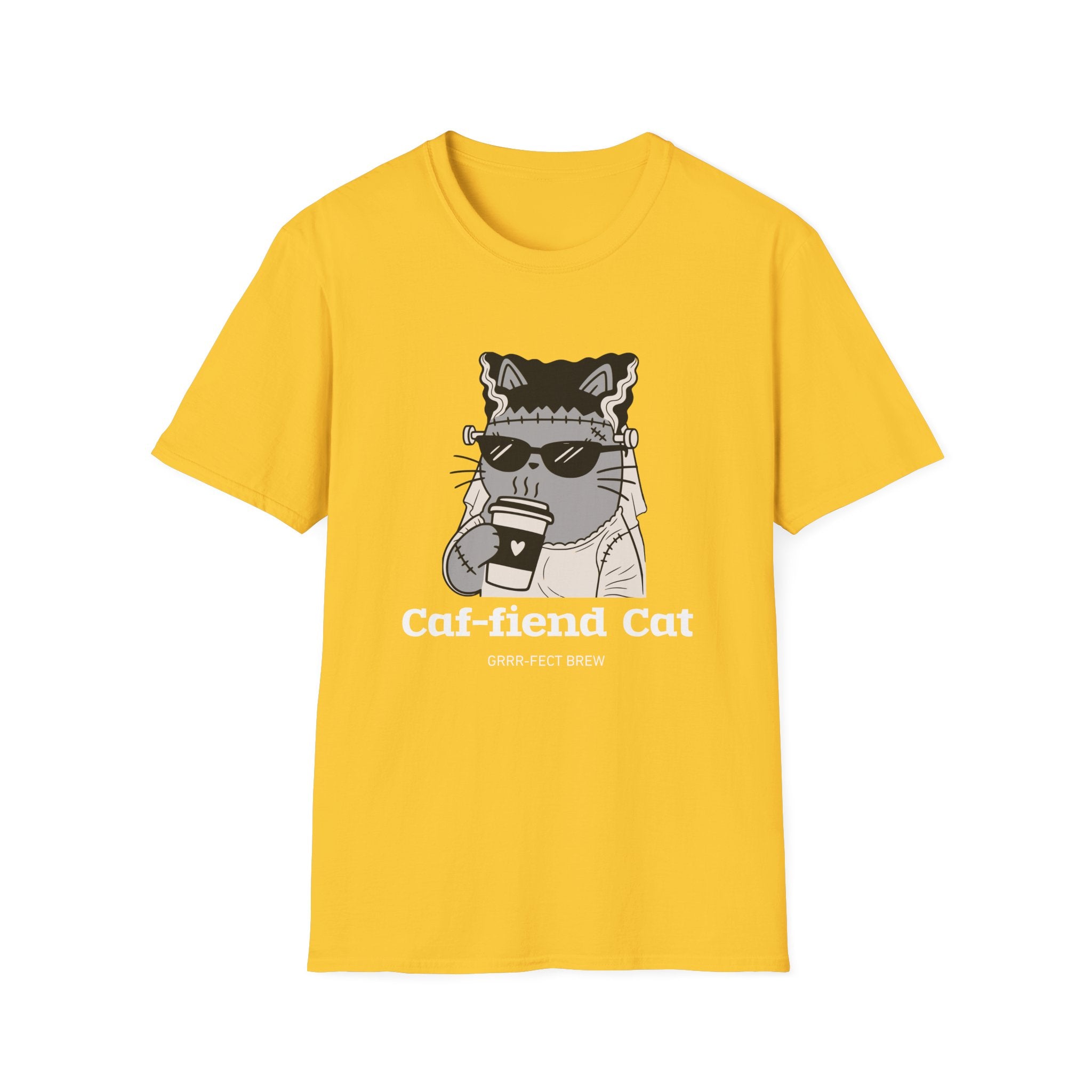 Caf-fiend Cat Bride T-Shirt