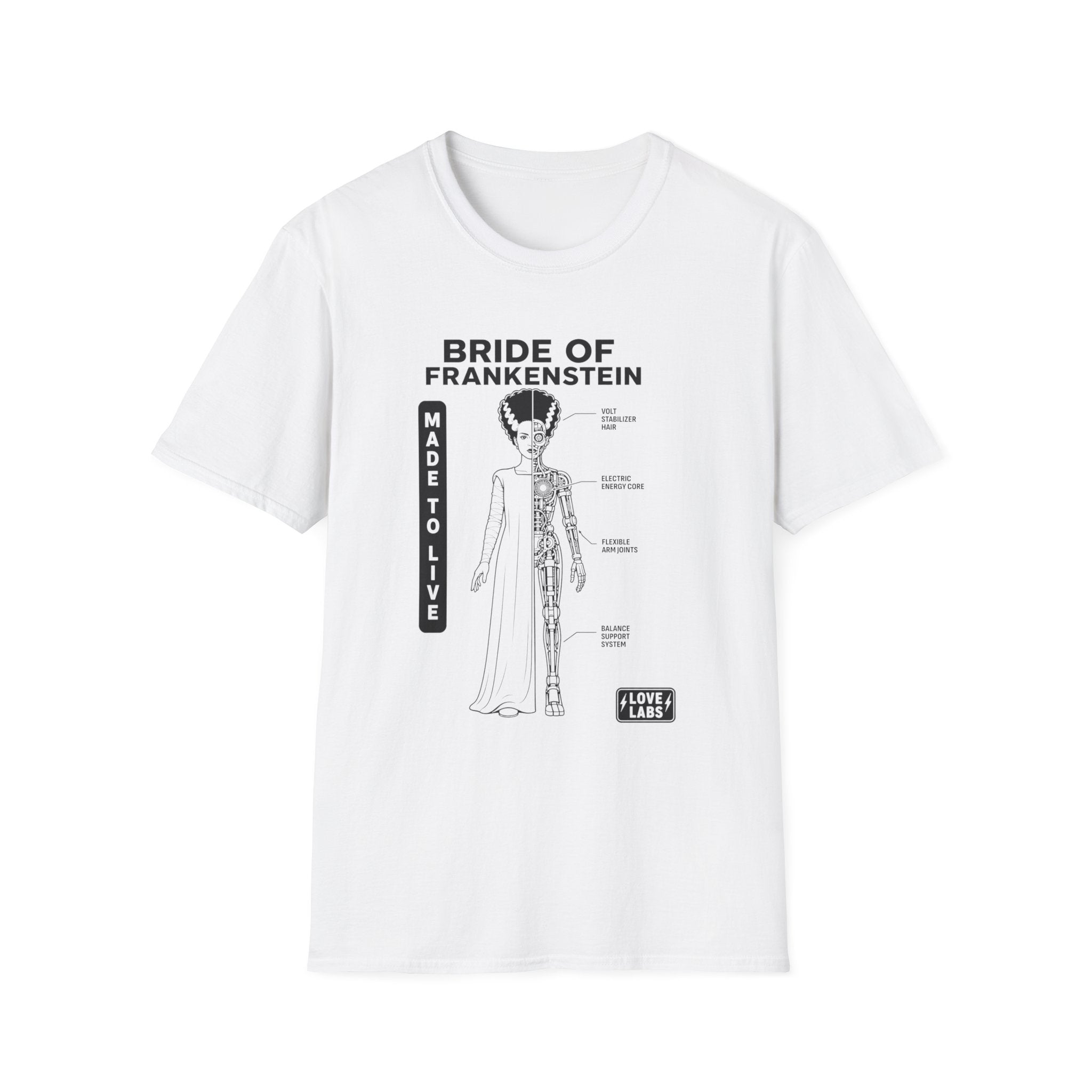 Split Bride Of Frankenstein T-Shirt
