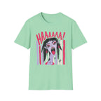 Striped Vampiress Screaming T-Shirt