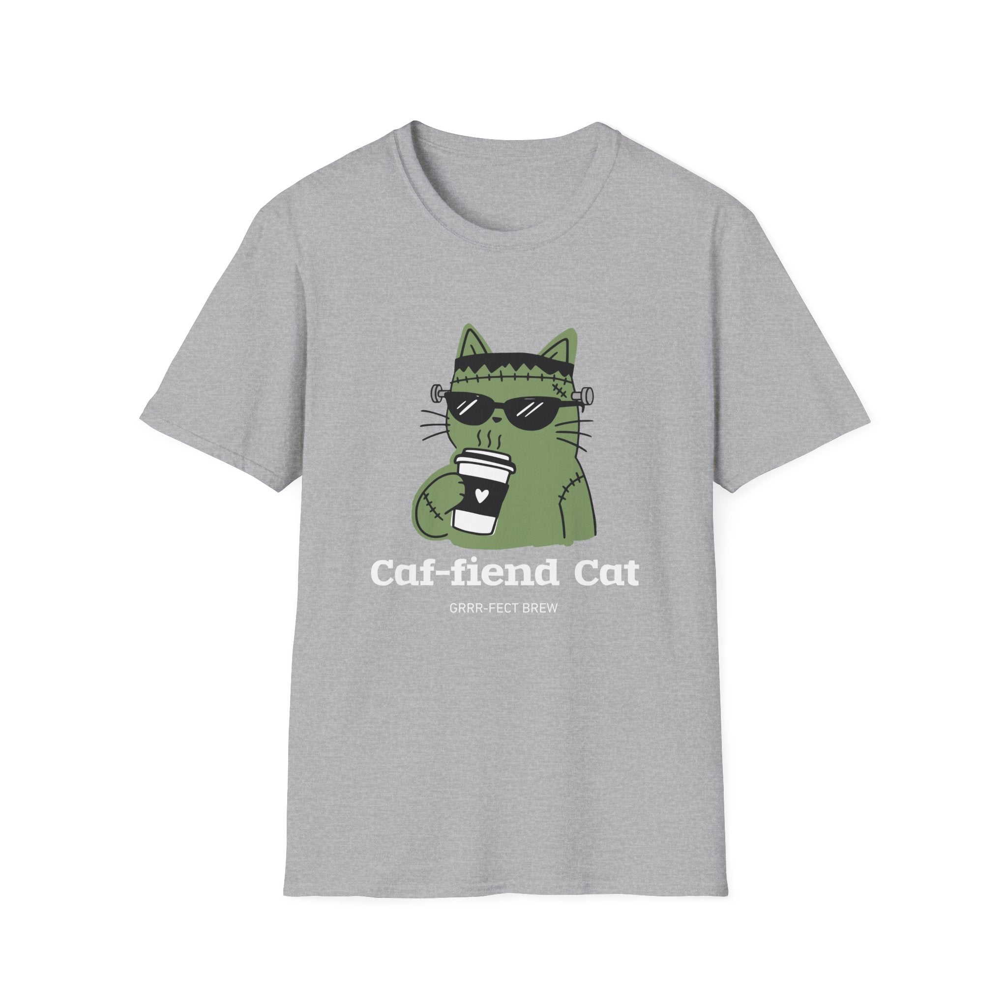 Caf-fiend Cat Frank T-Shirt