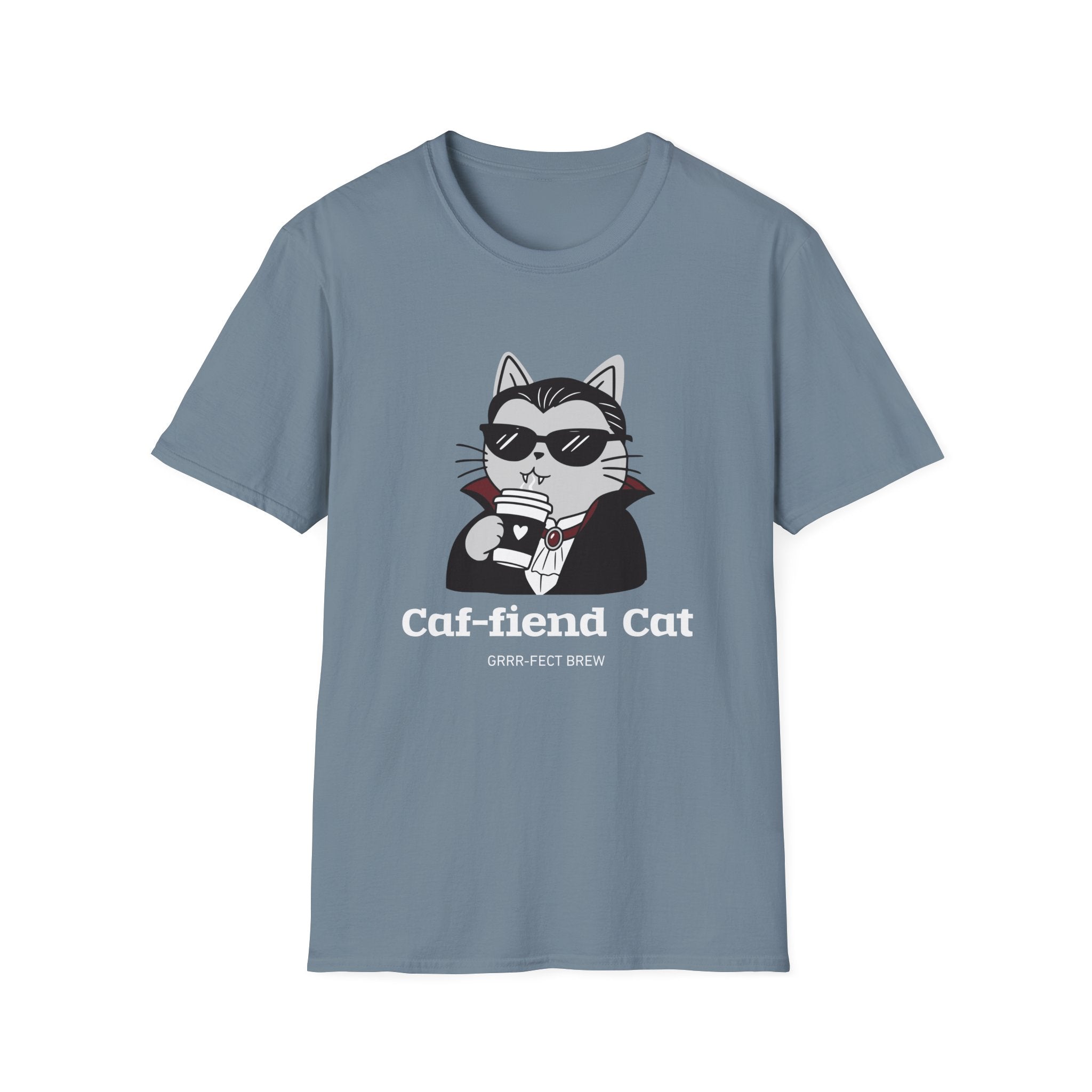 Caf-fiend Cat Drac T-Shirt