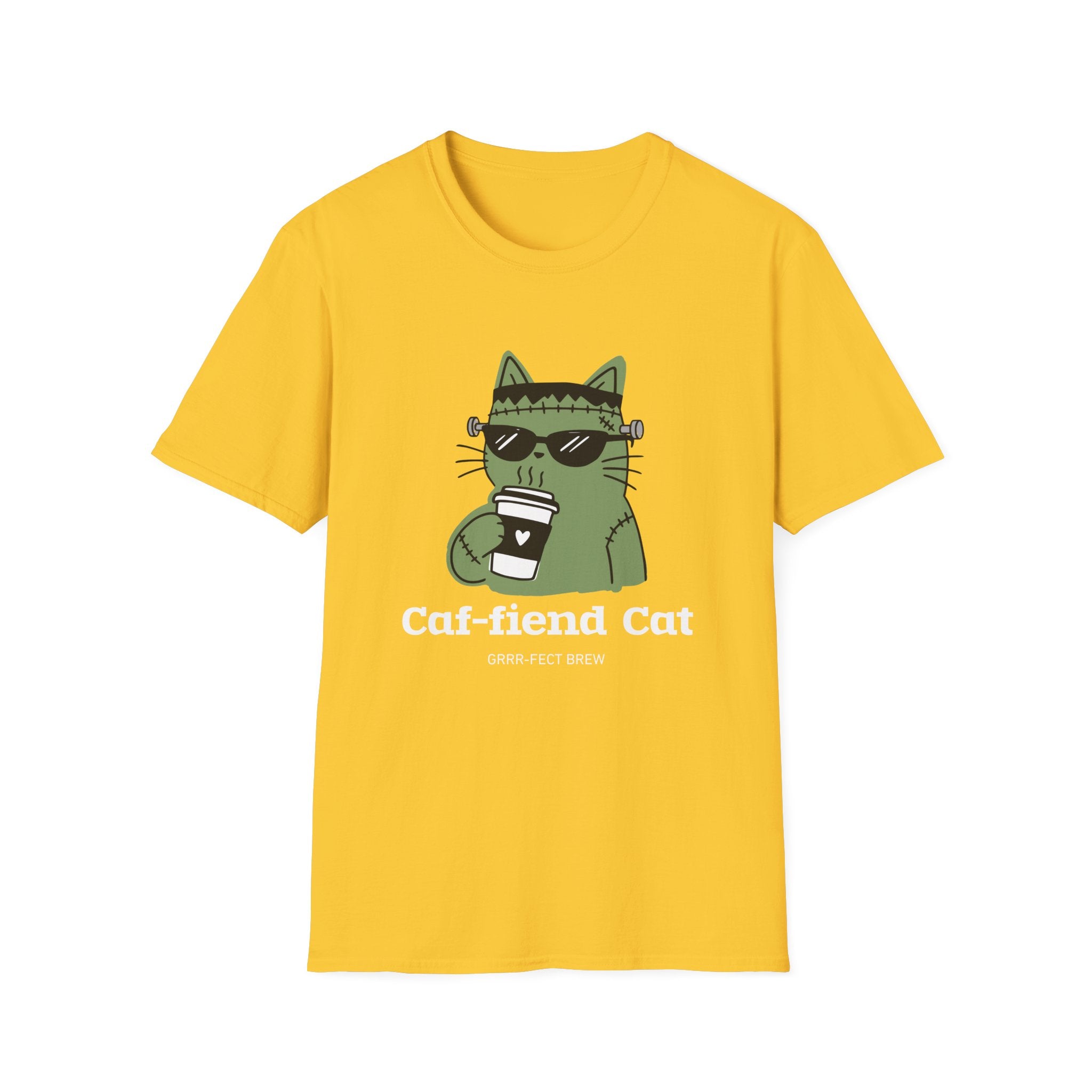 Caf-fiend Cat Frank T-Shirt