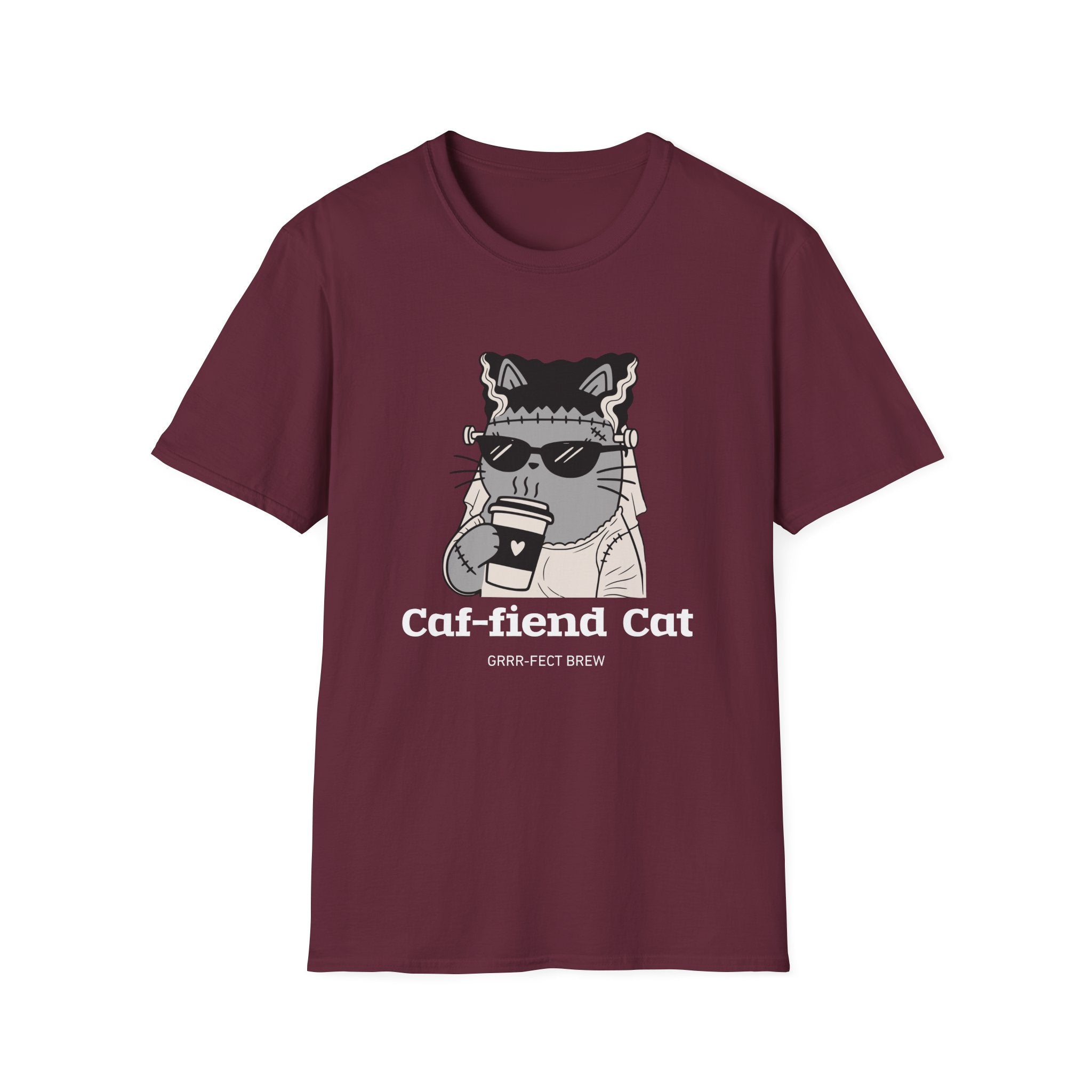 Caf-fiend Cat Bride T-Shirt