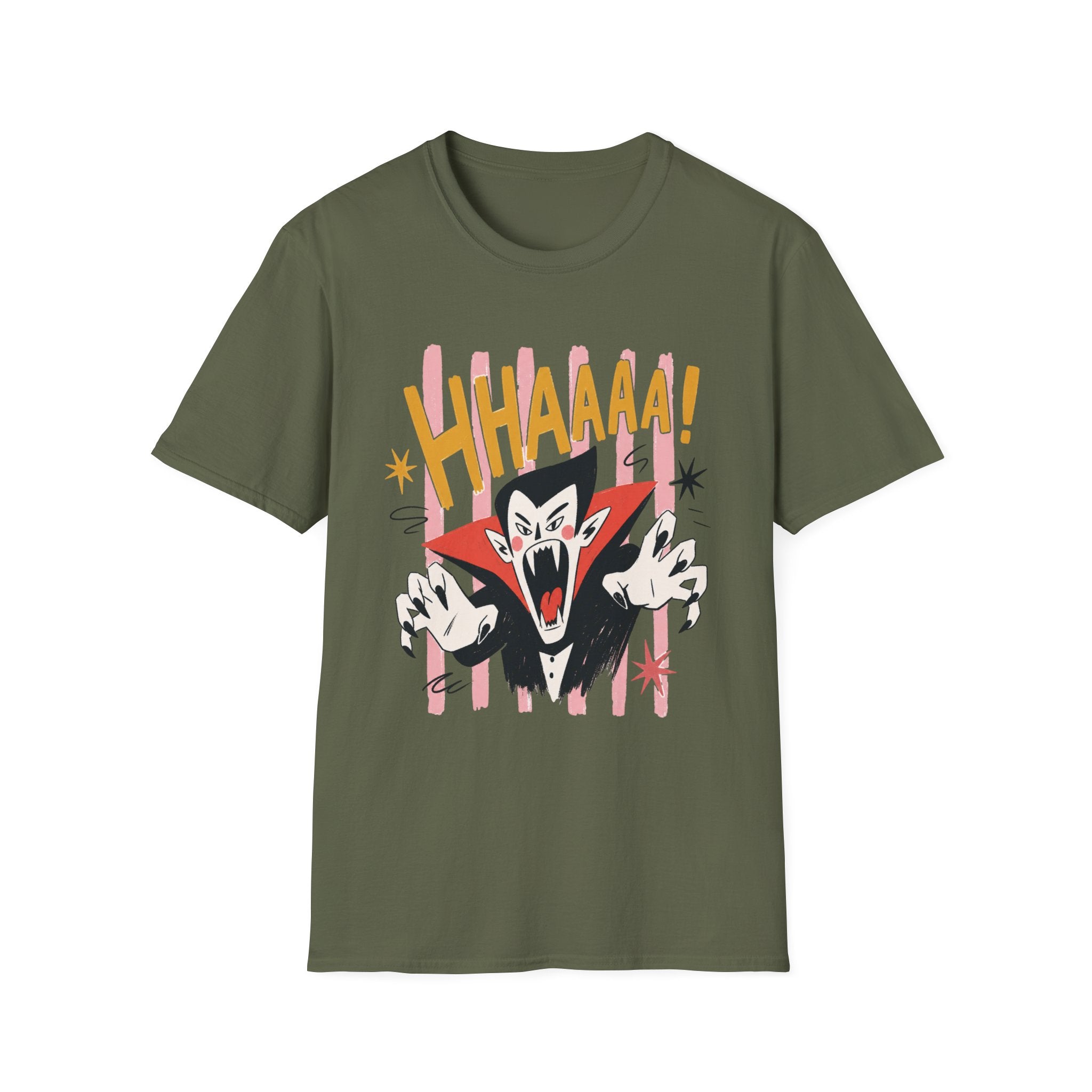 Striped Dracula Attack T-Shirt