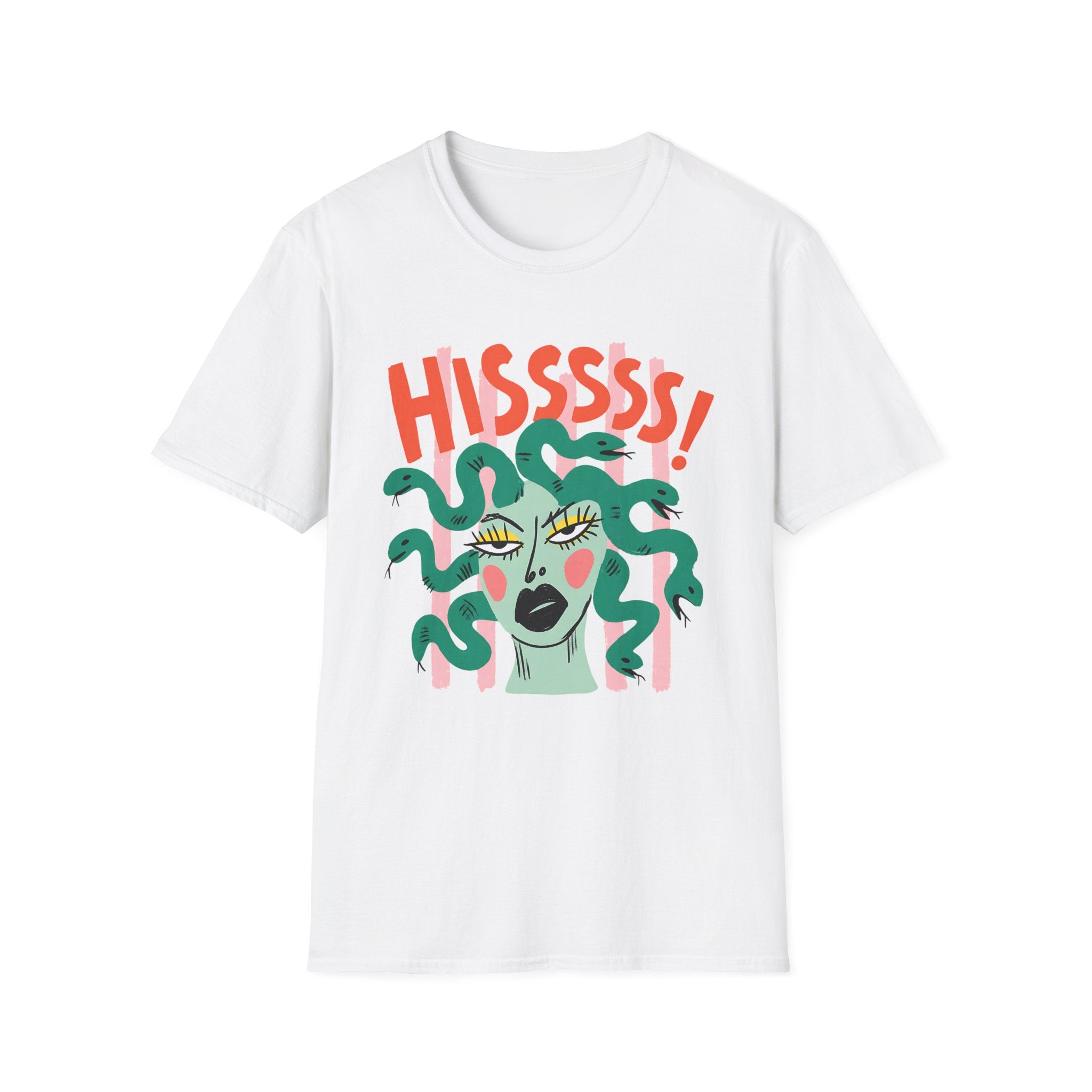 Striped Medusa Gazing T-Shirt
