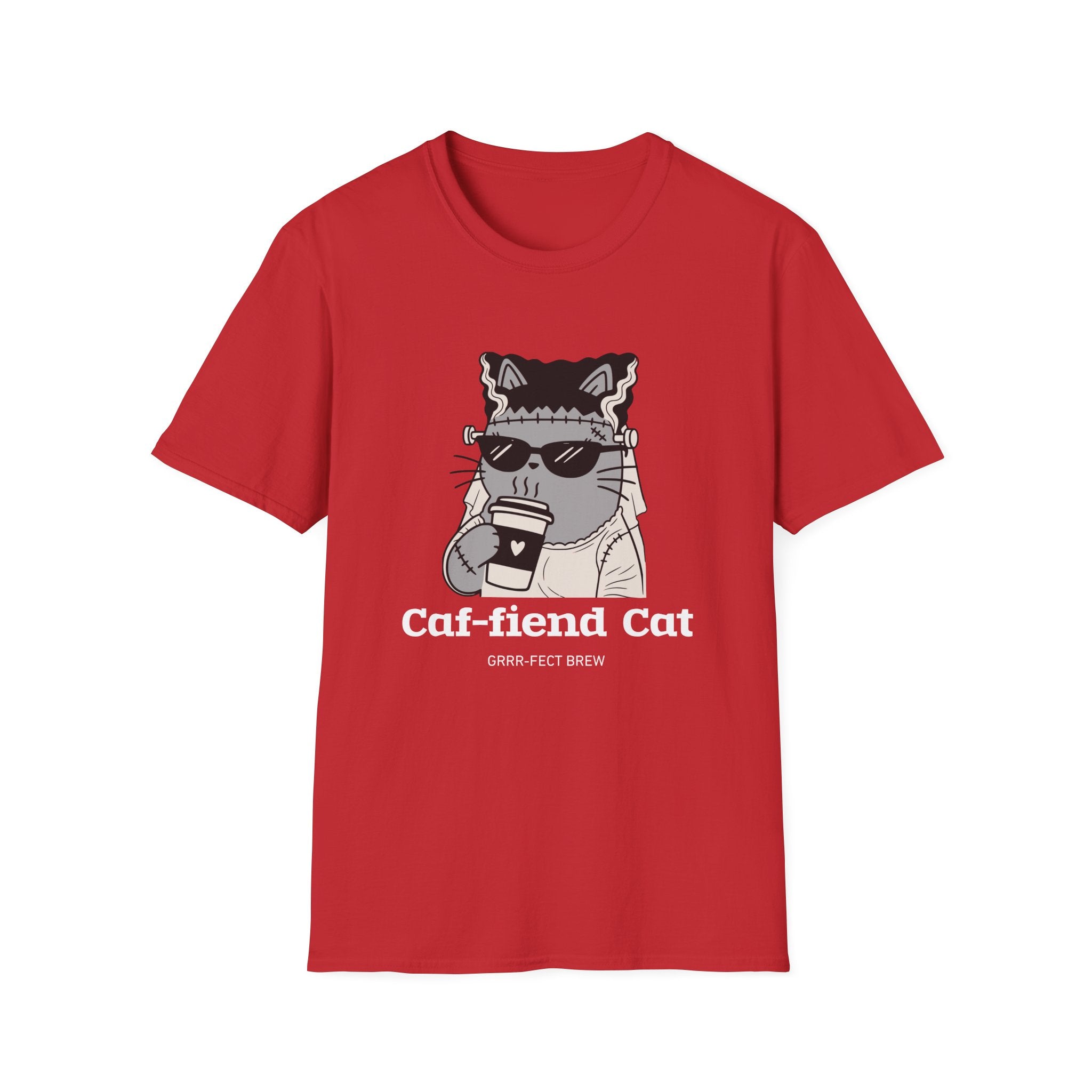 Caf-fiend Cat Bride T-Shirt