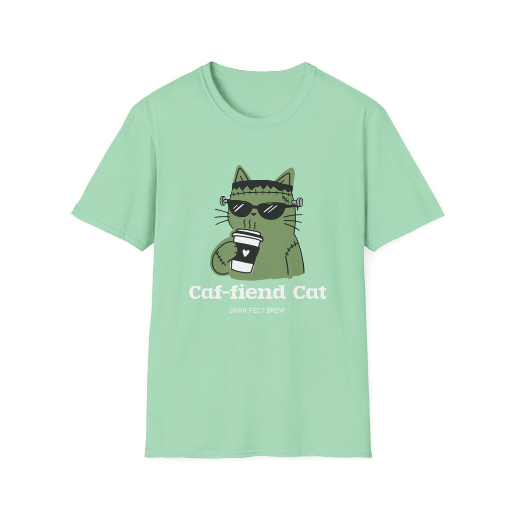 Caf-fiend Cat Frank T-Shirt