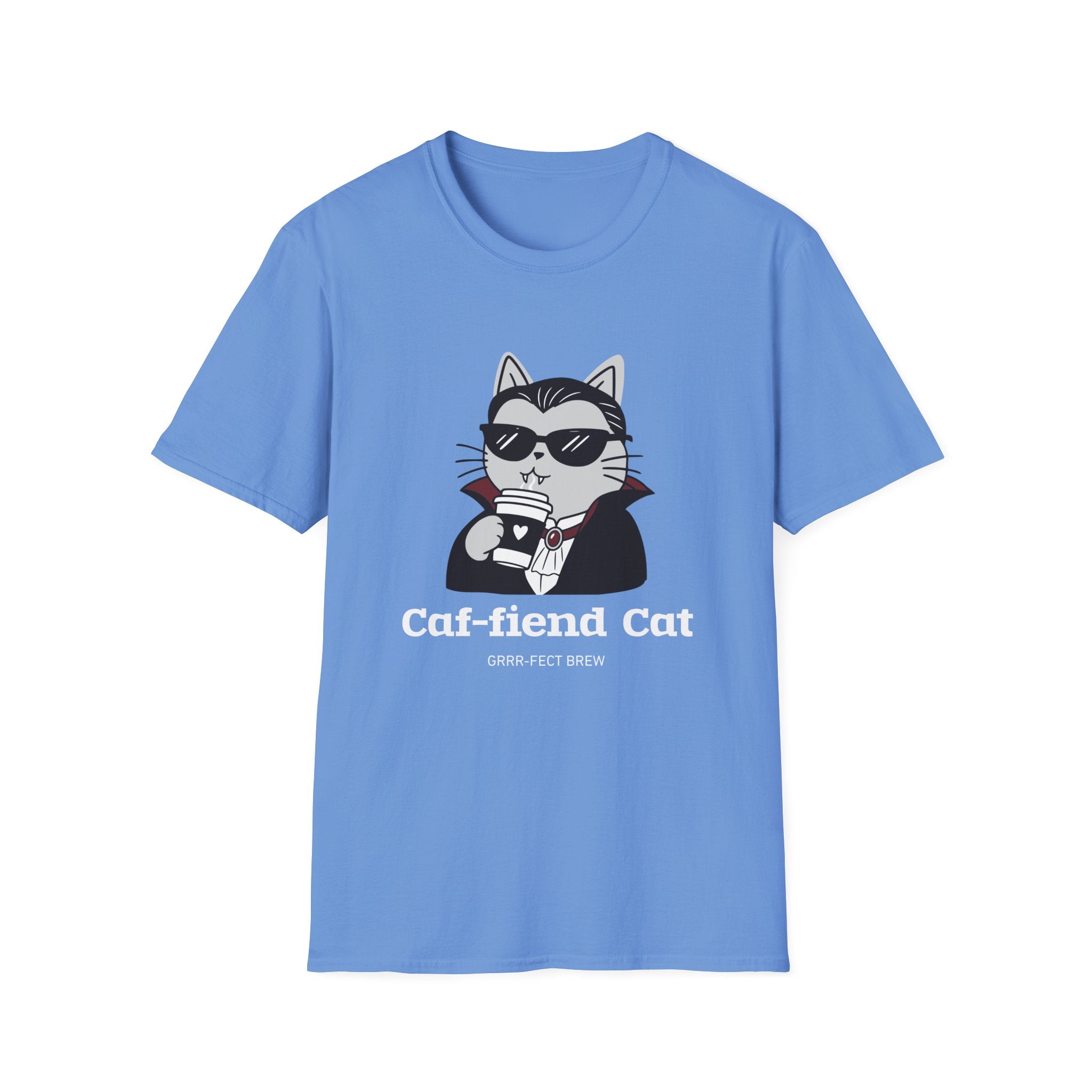 Caf-fiend Cat Drac T-Shirt