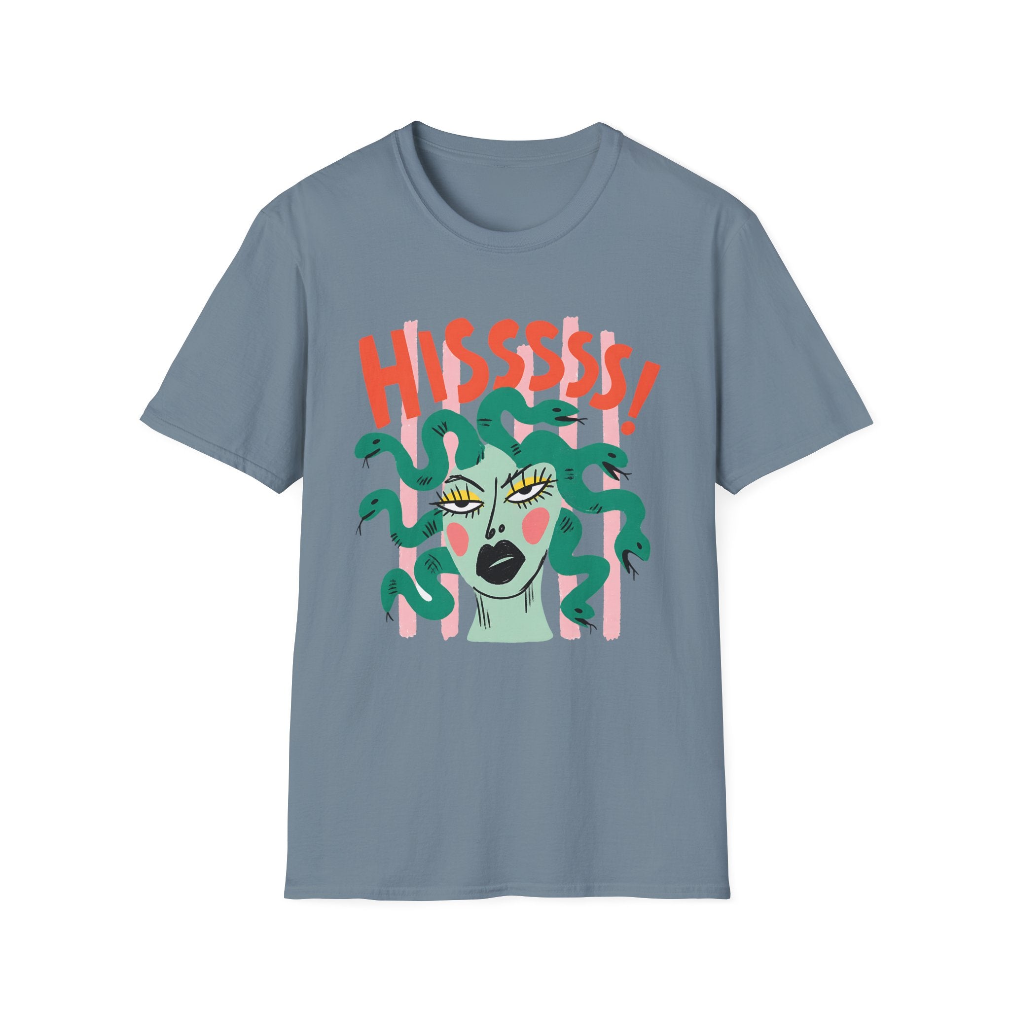Striped Medusa Gazing T-Shirt