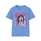 Striped Vampiress Screaming T-Shirt