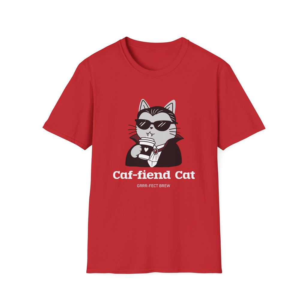 Caf-fiend Cat Drac T-Shirt