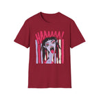 Striped Vampiress Screaming T-Shirt