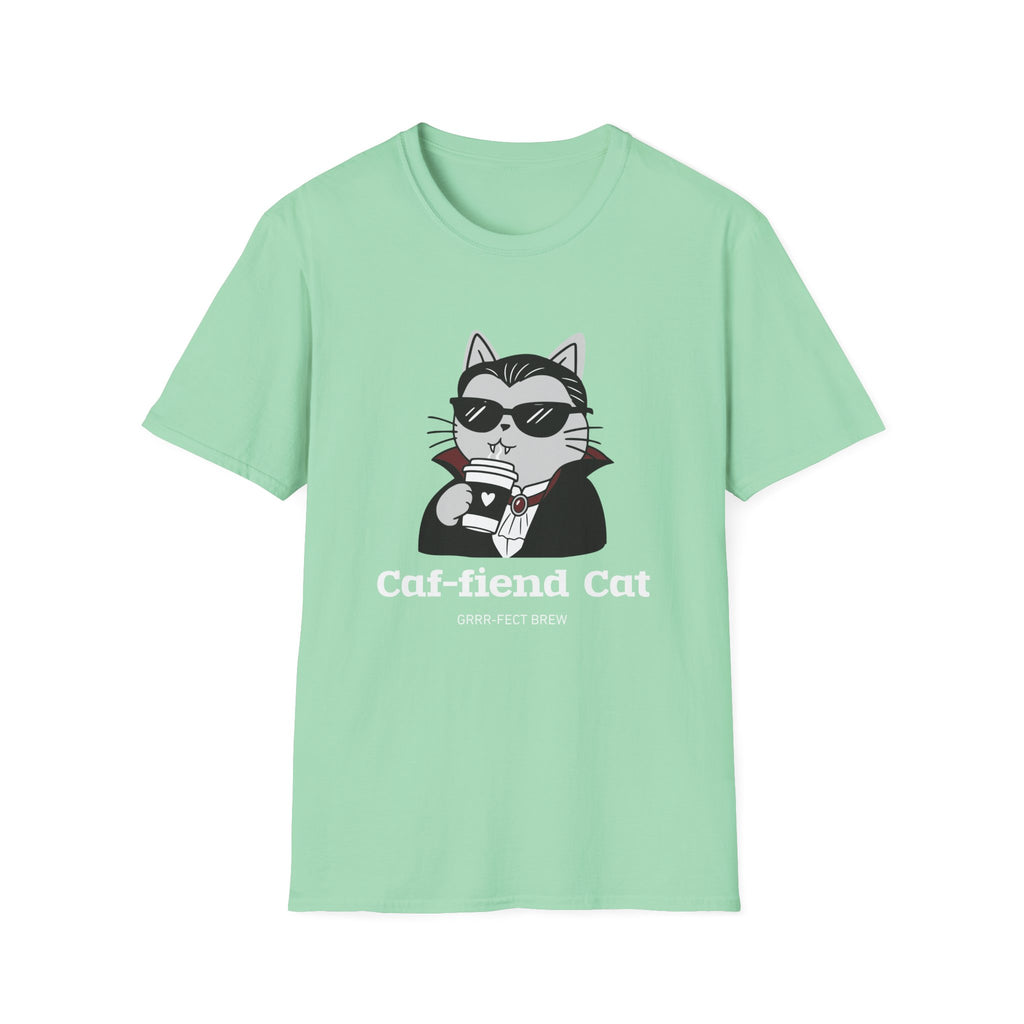 Caf-fiend Cat Drac T-Shirt