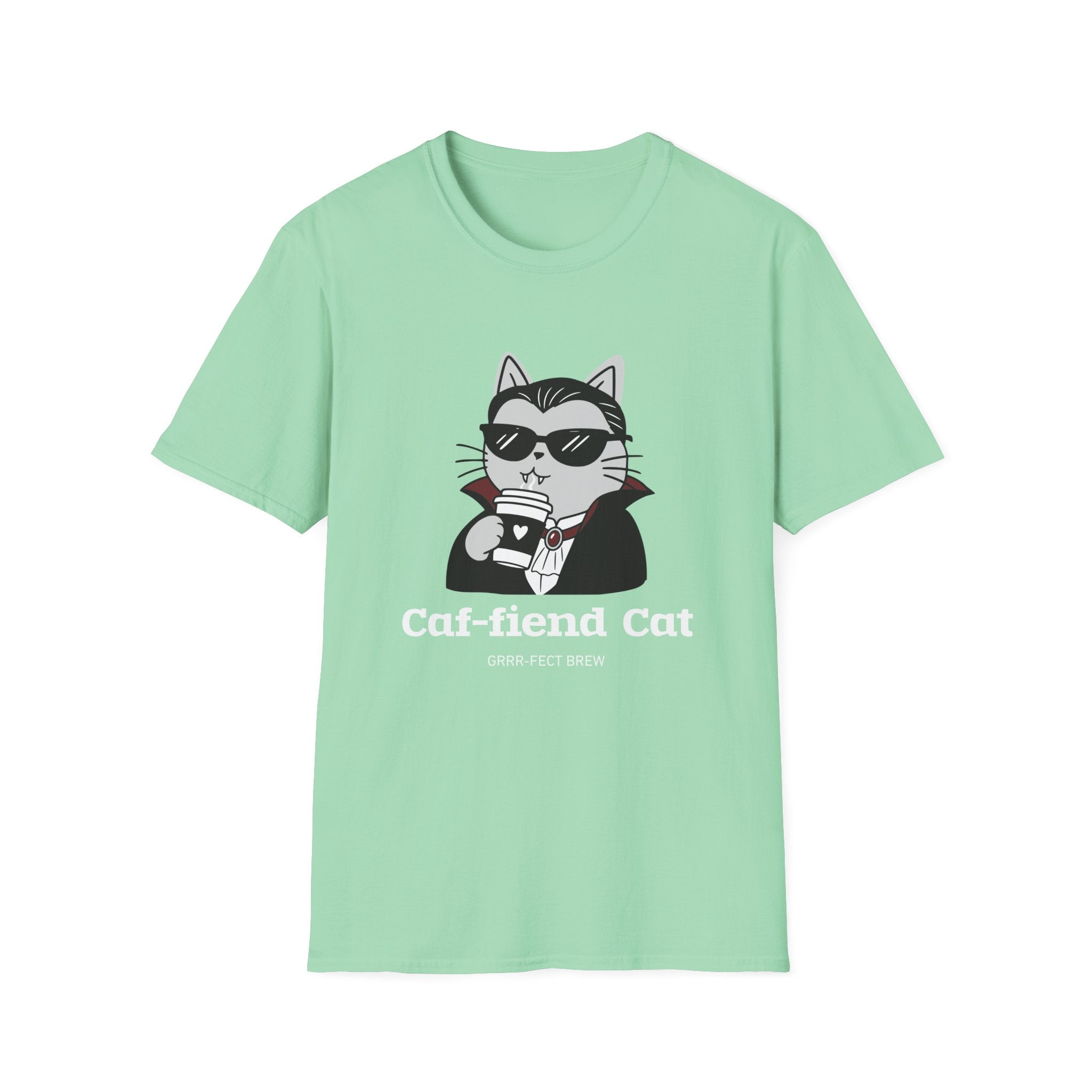 Caf-fiend Cat Drac T-Shirt