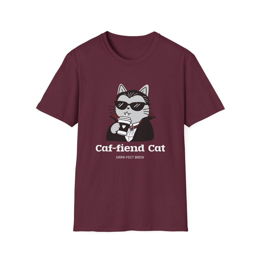 Caf-fiend Cat Drac T-Shirt