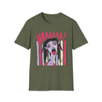 Striped Vampiress Screaming T-Shirt