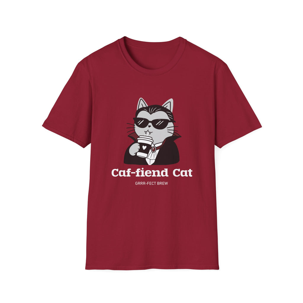 Caf-fiend Cat Drac T-Shirt