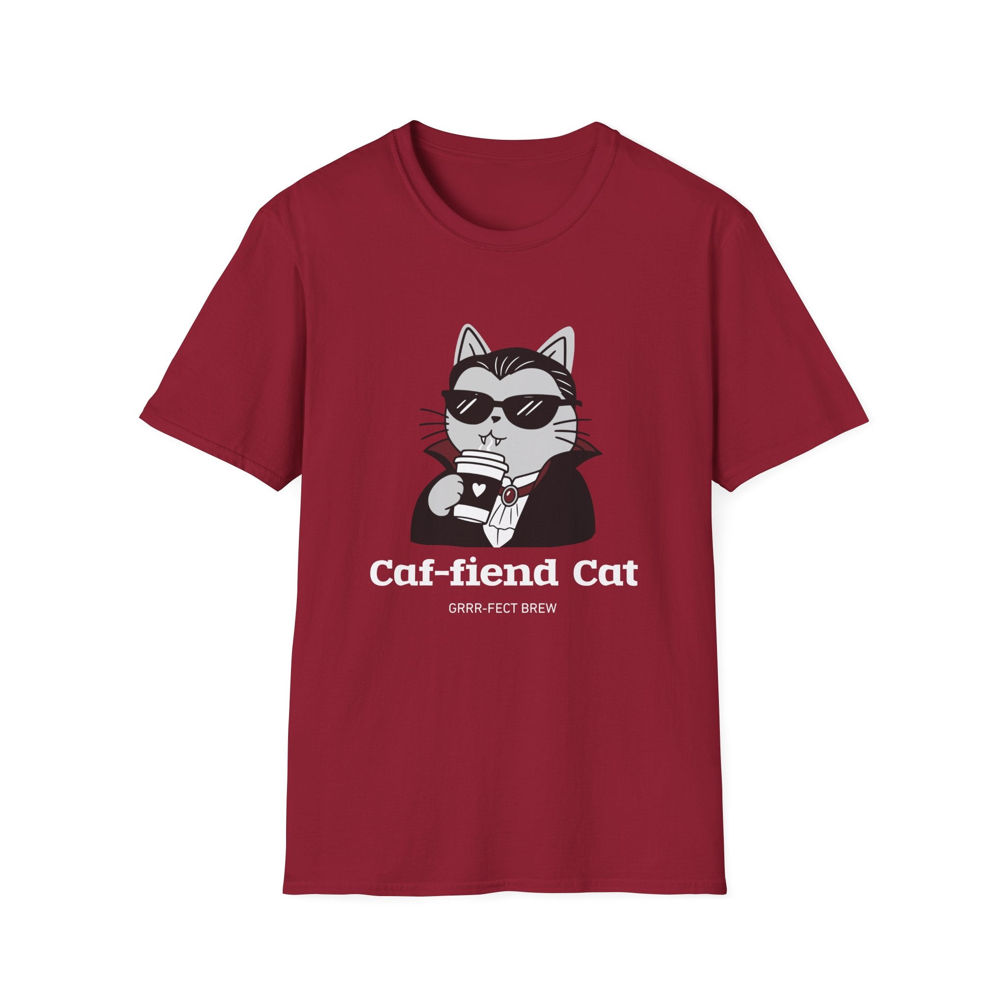 Caf-fiend Cat Drac T-Shirt