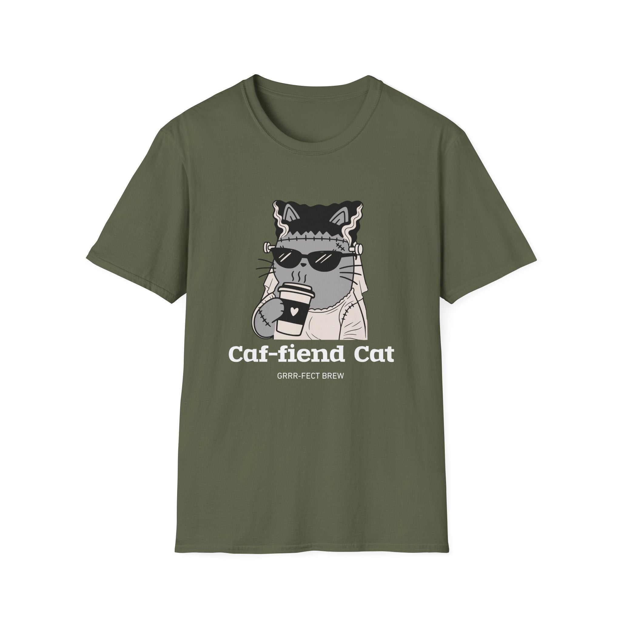 Caf-fiend Cat Bride T-Shirt