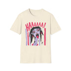 Striped Vampiress Screaming T-Shirt