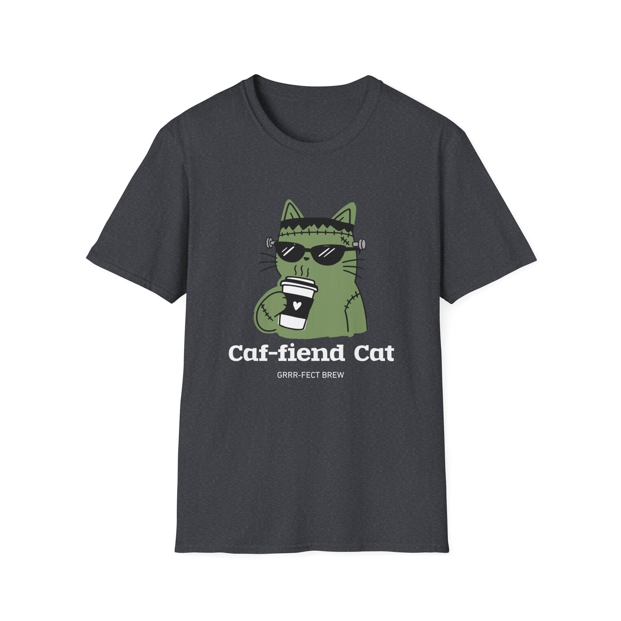 Caf-fiend Cat Frank T-Shirt