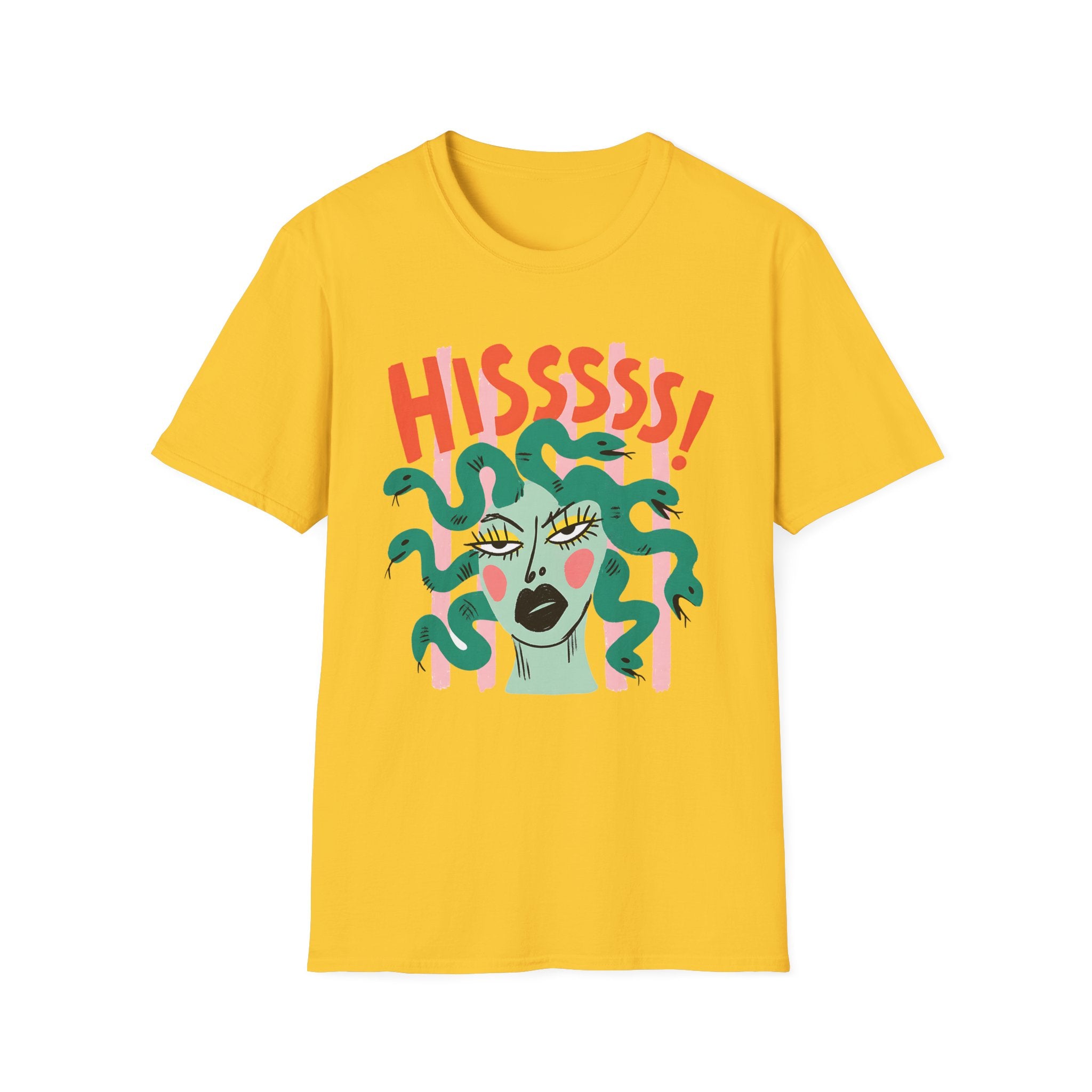 Striped Medusa Gazing T-Shirt