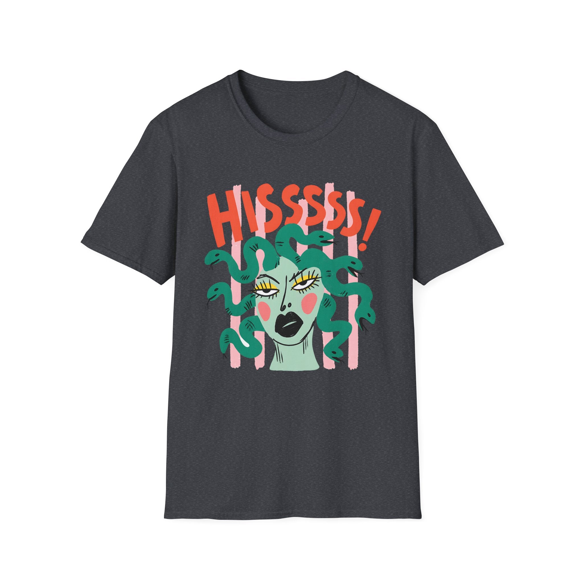 Striped Medusa Gazing T-Shirt