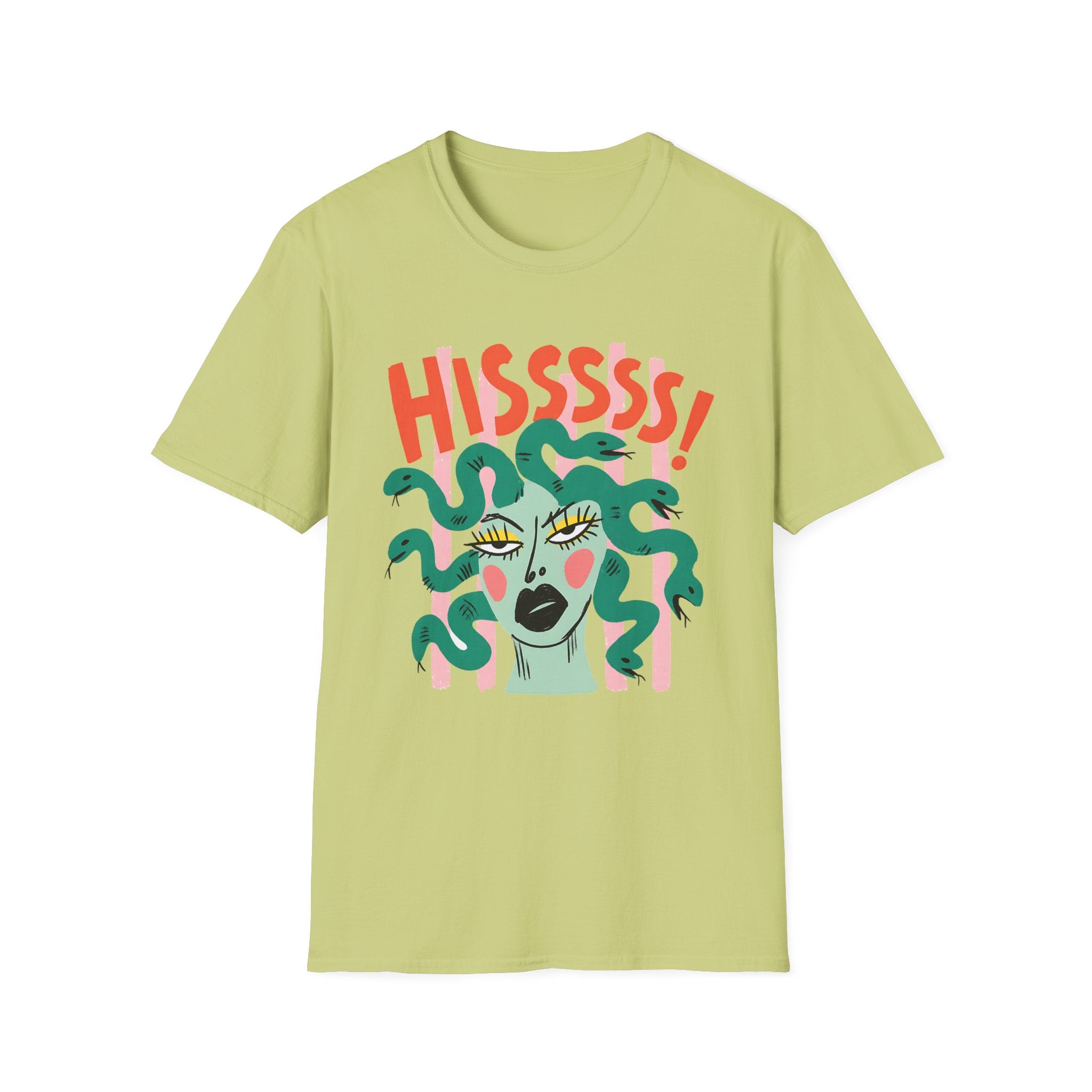 Striped Medusa Gazing T-Shirt