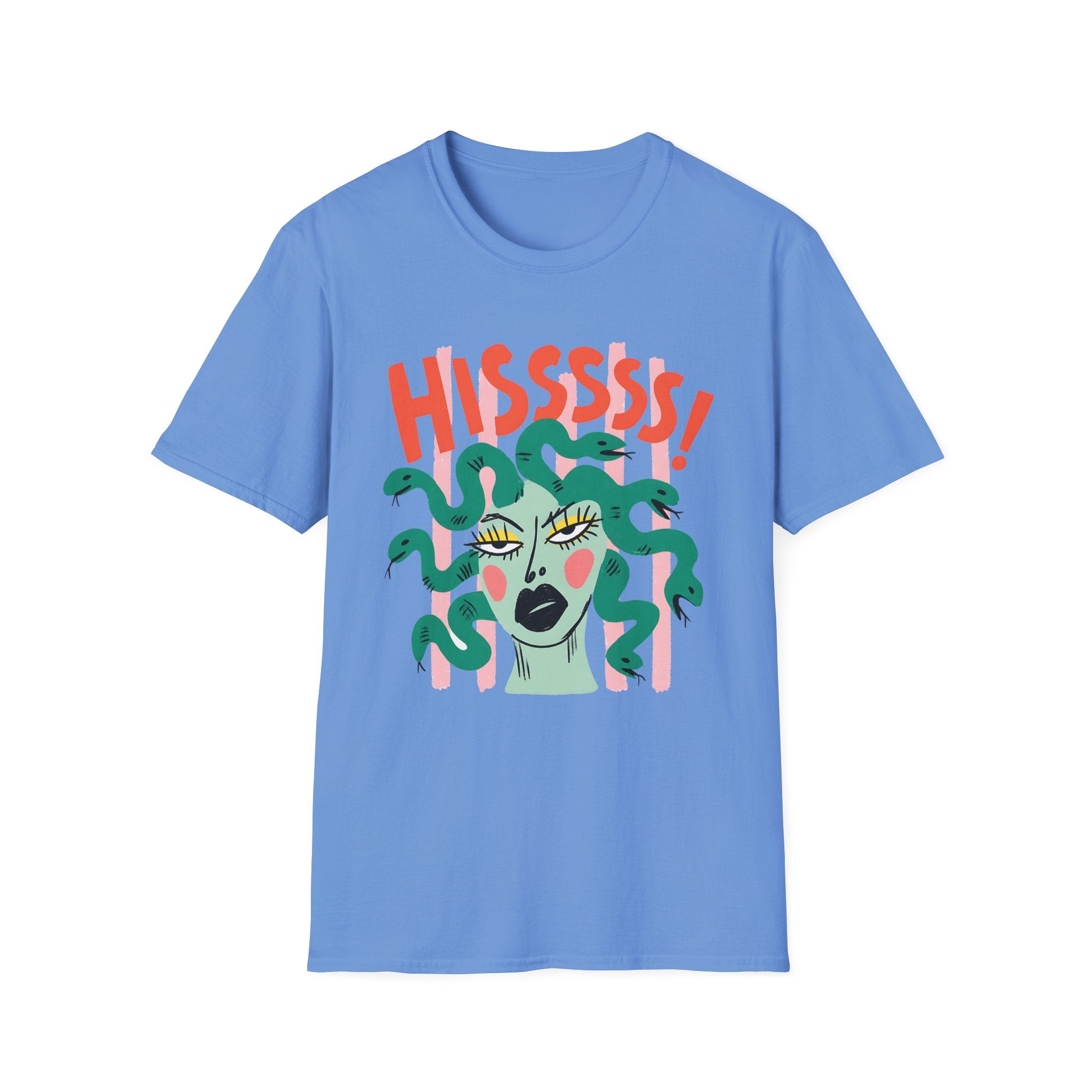 Striped Medusa Gazing T-Shirt