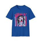 Striped Vampiress Screaming T-Shirt