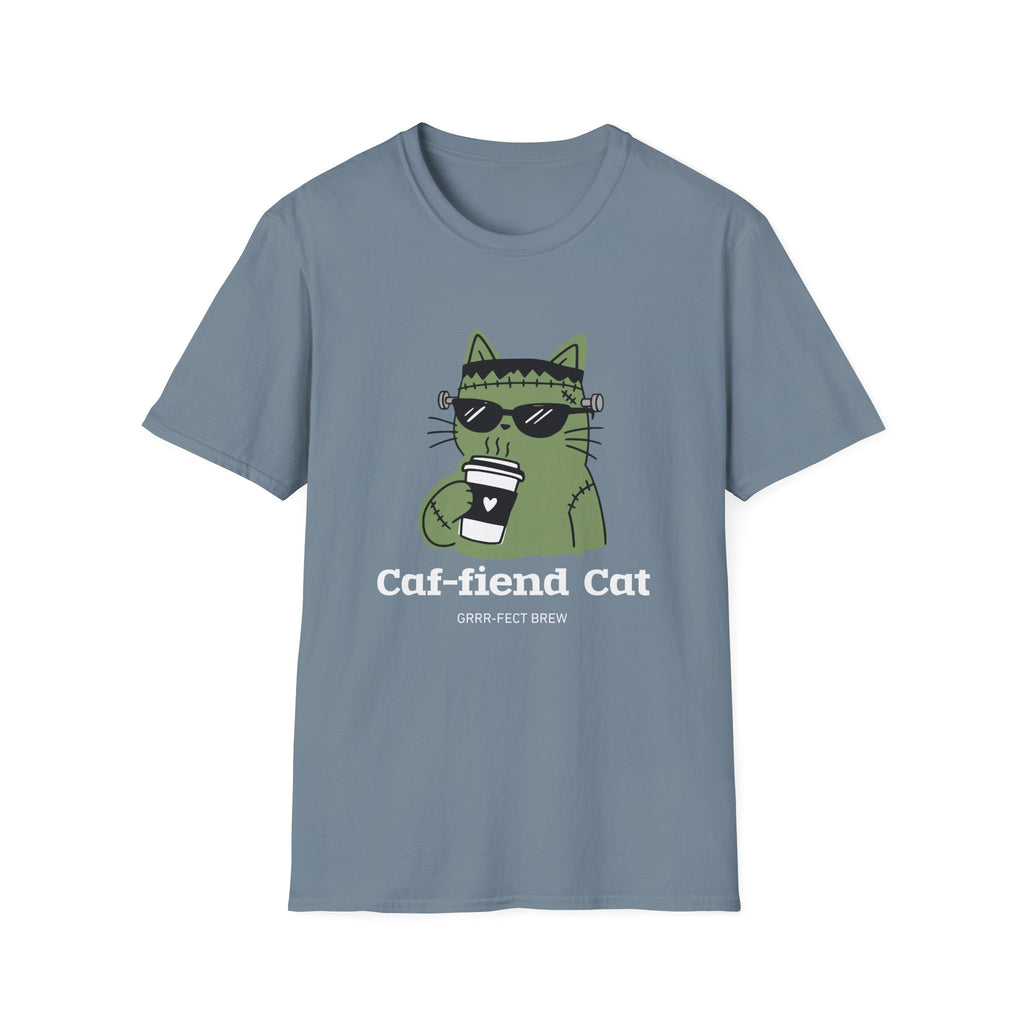 Caf-fiend Cat Frank T-Shirt
