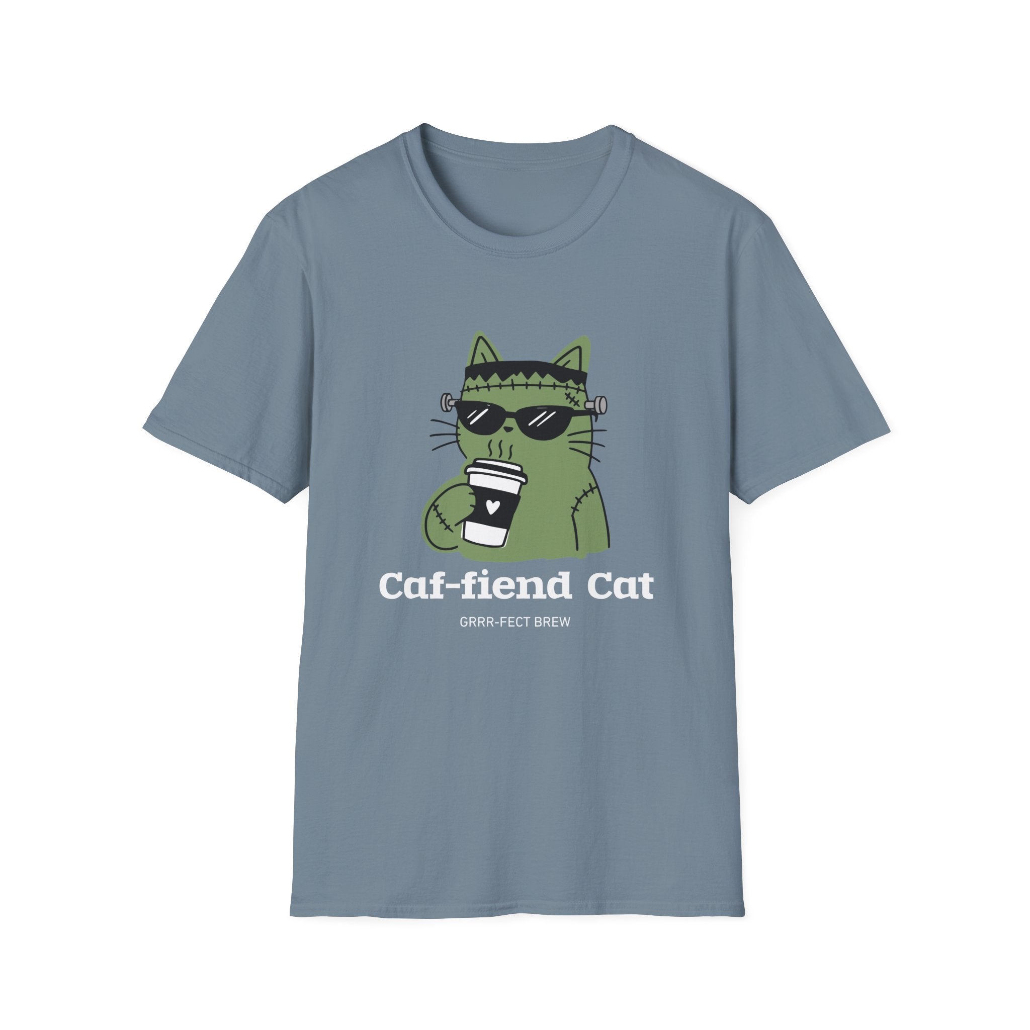 Caf-fiend Cat Frank T-Shirt
